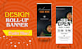 create awesome roll up banners, panaflex, billboard design