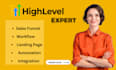 setup gohighlevel funnel, website, go high level landing page
