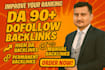 creat high quality website authority increase da 90 backlinks