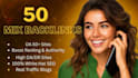 provide 50 mixed dofollow SEO backlinks with high da