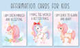 design personalized affirmation cards for kids