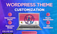 do wordpress theme setup with demo import and customization