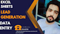 do lead generation, web verification, data entry, sales task
