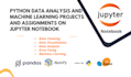 do python data analysis or machine learning projects on jupyter notebook