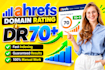 increase domain rating ahrefs DR 70 plus with high quality seo backlinks