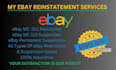 reinstate your permanently suspended ebay account,  guaranteed reinstatement