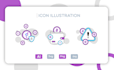 create modern and unique custom icons and illustrations