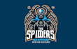 creative unique spider mascot logo design with satisfaction guaranteed