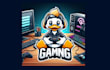 make unique duck gaming mascot logo design for your company