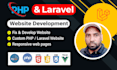 create PHP laravel website and solve bugs as php laravel developer