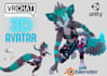 do custom vrchat avatar furry avatar vtuber 3d model vr character vrc nsfw