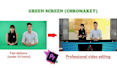 remove green screen, rotoscoping and chroma key