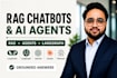 build rag chatbot, custom ai agent and multi agent system on your data