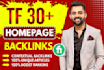 make high tf 30 homepage SEO backlinks