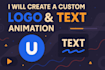 design custom animation in after effects for logo, text or intro