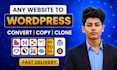 design, duplicate, copy, clone redesign wordpress website using elementor