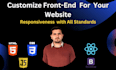 customize your web front end , will do front end development