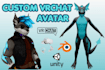 create upload vrchat avatar furry avatar 3d model vtuber nsfw 3d character model