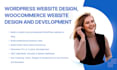 create wordpress website design, blog or business website