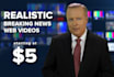 create a breaking news web video