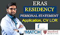 create your professional residency personal statement and eras CV