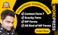 create, fix contact forms 7, wpform, gravity, formidable for wordpress