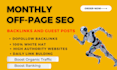 do monthly link building with dofollow SEO backlinks and guest post