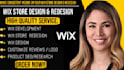 do wix website design, wix redesign, update wix website, wix store development