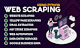 do web scraping, data mining, and web scraper with python