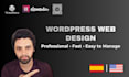 setup and design a wordpress website in english or spanish