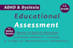 do educational assessments for adhd and dyslexia 1 to 5 grade students