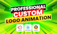 create a professional custom logo animation