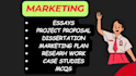 write marketing essays, case studies, research, summary