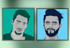 create minimalist vector portrait