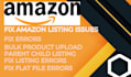 create amazon product listing and variation or fix amazon listing