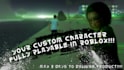 import your 3d character to roblox and make it playable