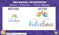 manually vector trace logo, image, or design