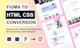 convert figma to HTML CSS, PSD to HTML landing page, figma to tailwind CSS