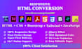design figma to html, psd to html tailwindcss and bootstrap5