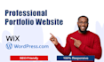 create a professional portfolio website on squarespace, wix