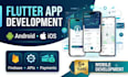 develop a professional flutter app for android and ios