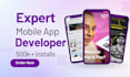 be an expert app builder flutter developer, or mobile app developer
