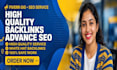 do monthly off page SEO to boost ranking with high quality dofollow backlinks