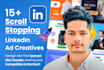 design scroll stopping linkedin ad creatives