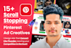 design scroll stopping pinterest ads