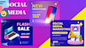 create stylish business social media flyer, post design