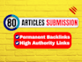 create 500 unique article submission SEO backlinks