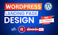 design responsive landing page or wordpress website with elementor pro