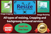 do image resizing, cropping and background removal