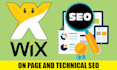 do wix SEO and technical optimization to boost ranking